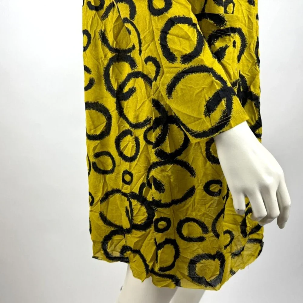 Chalet Crinkle Open Front Cardigan Women‎ XS EUC Long Sleeve Pockets Lightweight